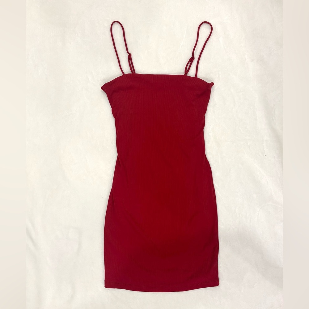 Garage Red Mini Dress with Spaghetti Straps